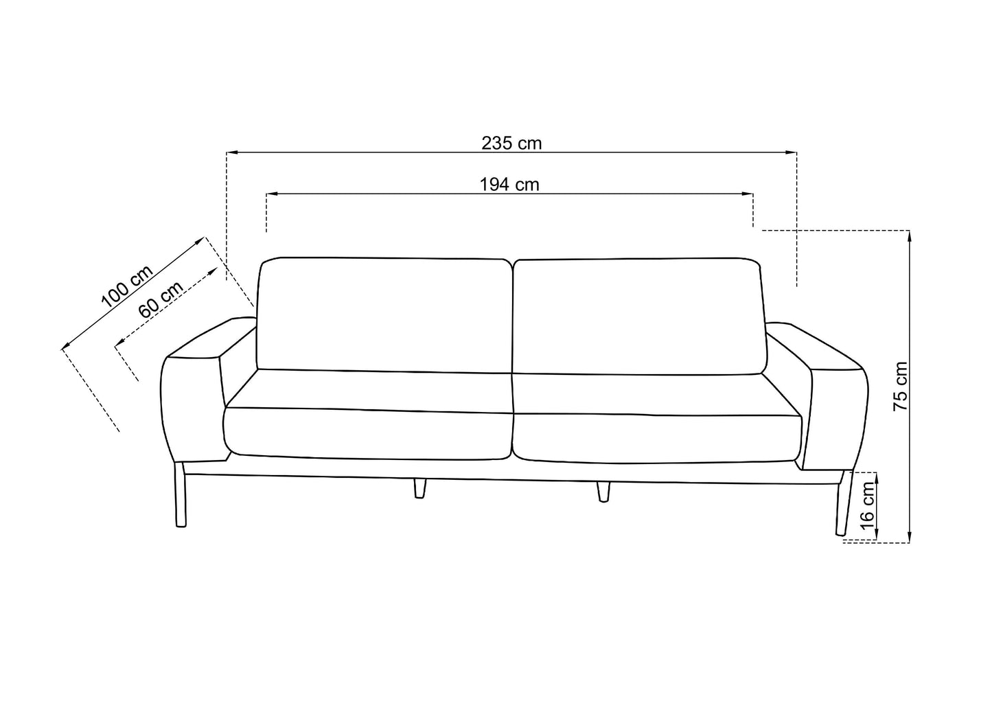 Angora Sofa Set (3 Beds + 3 + Armchair)